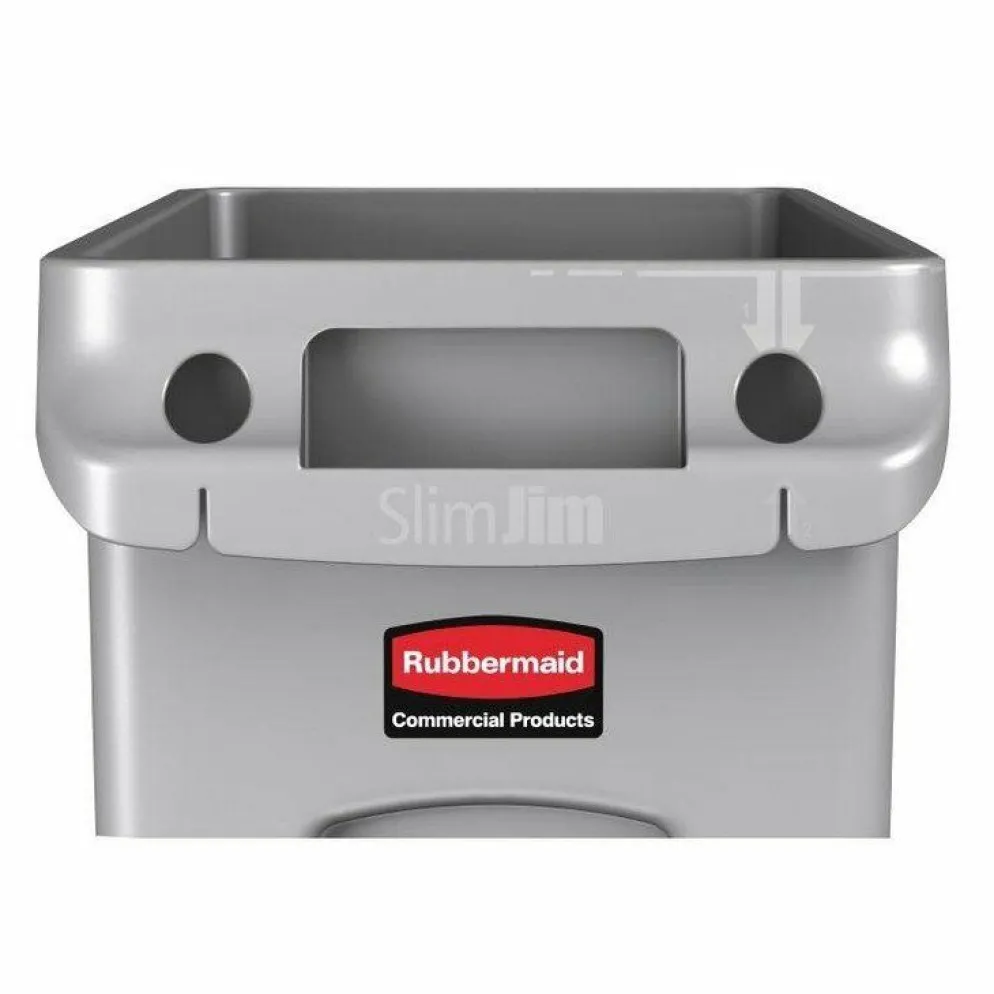 Rubbermaid Slim Jim Abfalleimer 87L in grau