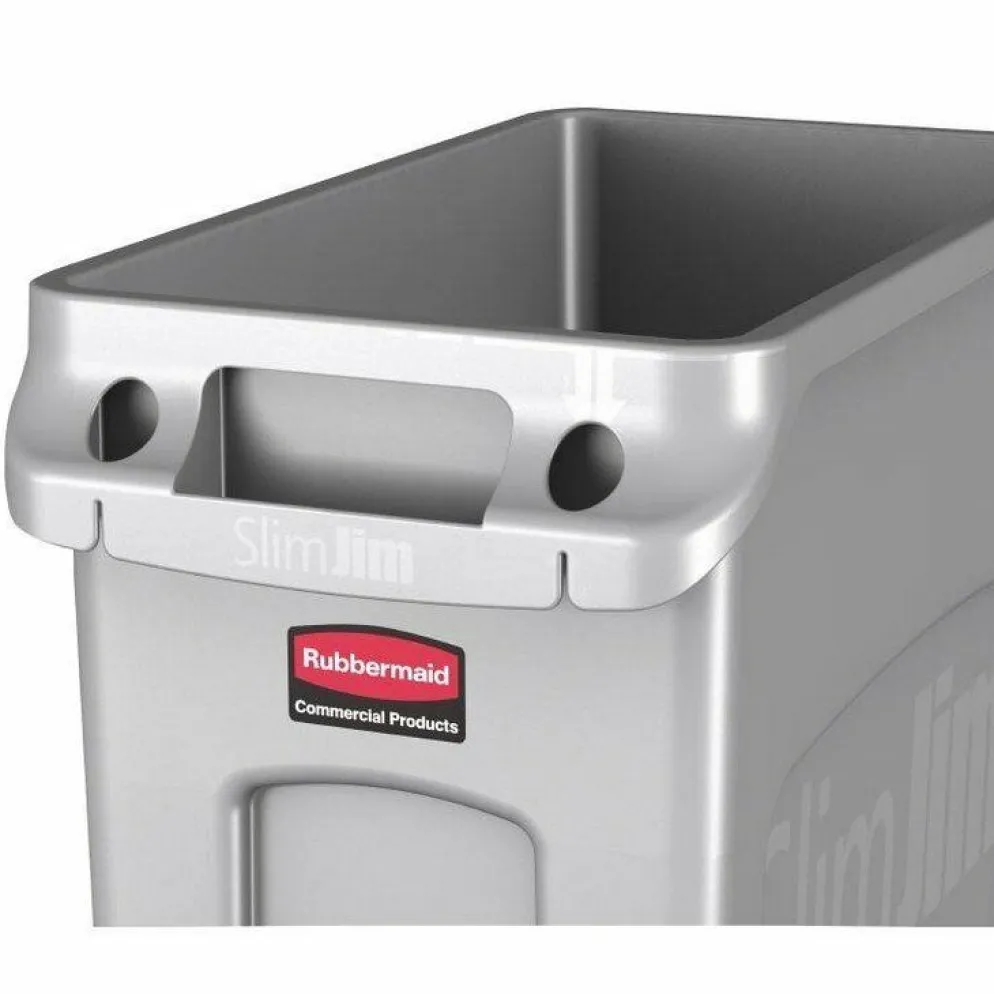 Rubbermaid Slim Jim Abfalleimer 87L in grau