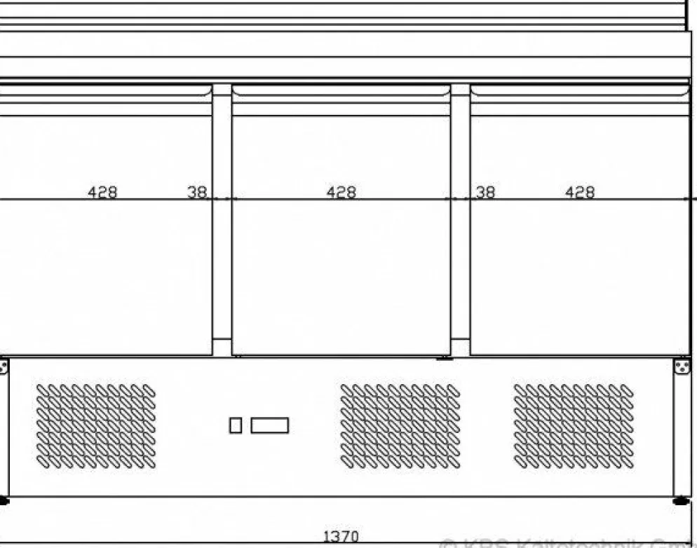 Saladette Belegstation 360, 1370x700x1006 mm