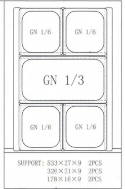 Saladette KBS 450, 438x700x882 mm