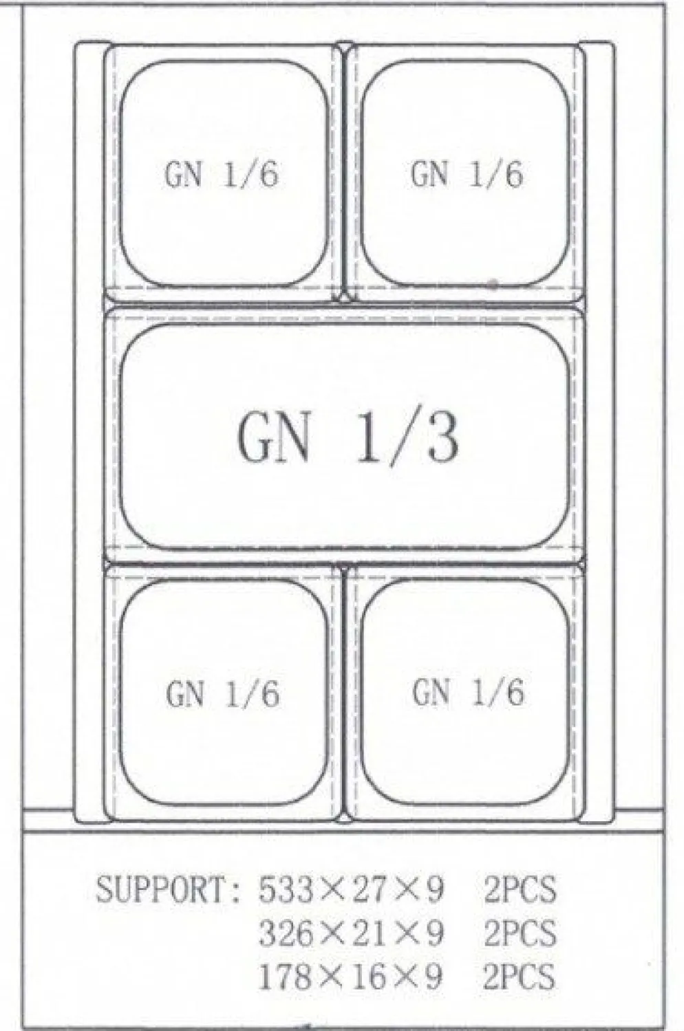 Saladette KBS 450, 438x700x882 mm