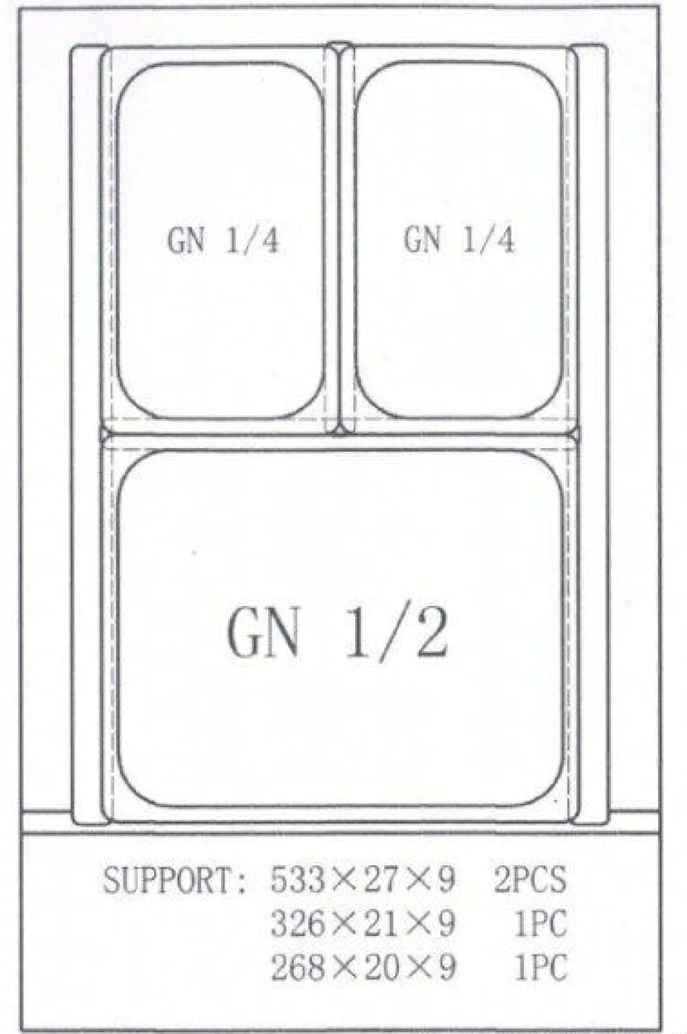 Saladette KBS 450, 438x700x882 mm