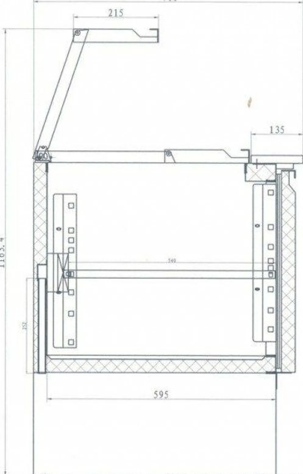 Saladette KBS 450, 438x700x882 mm