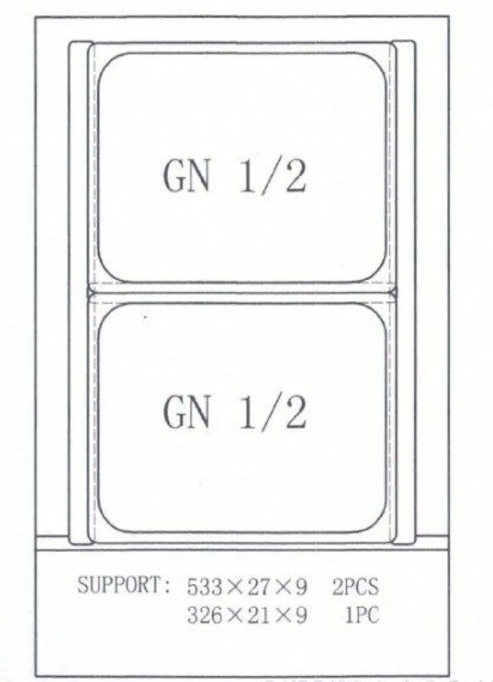 Saladette KBS 450, 438x700x882 mm