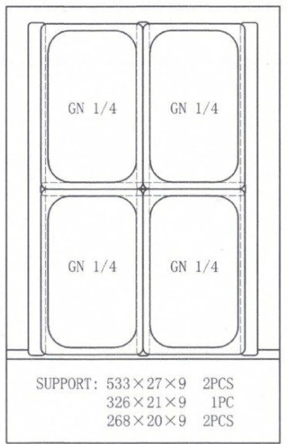 Saladette KBS 450, 438x700x882 mm