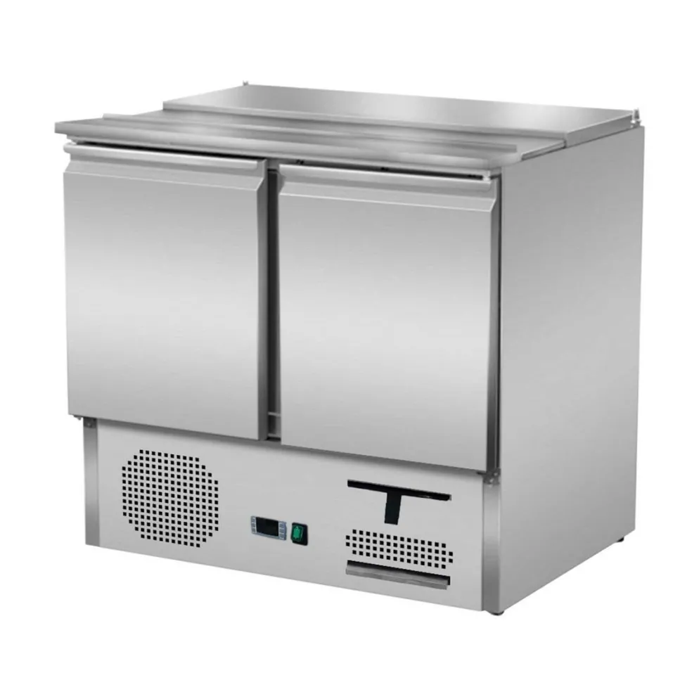 Saladette 2 Türen, Breite 900x700 mm, mit Schiebedeckel