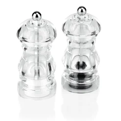 Salz-/Pfeffermühlen Set, Ø 5,5 cm, Höhe 13 cm, Edelstahl, Keramik, Acryl