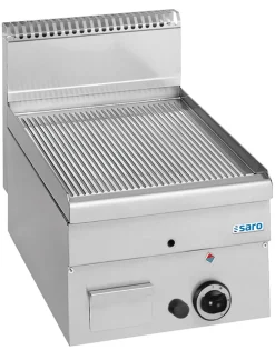 SARO Auftisch Gasgrillplatte GFT46R gerillt 400x600, 5.1kW