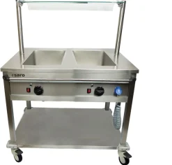 SARO Bain Marie Trolley 2x 1/1 GN, Bedienung lange Seite