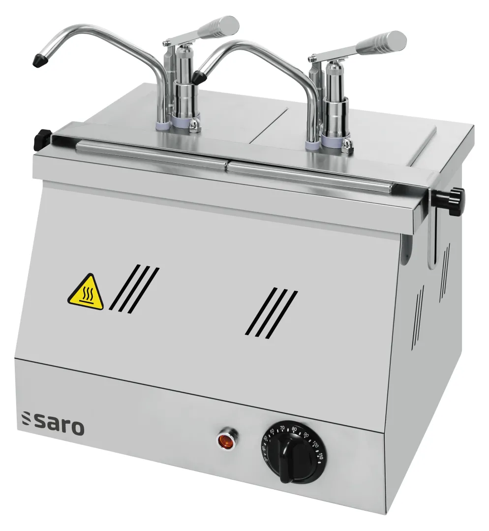 SARO Bain Marie 2 x 1/6 GN 200 mit Dispenser BM-0216