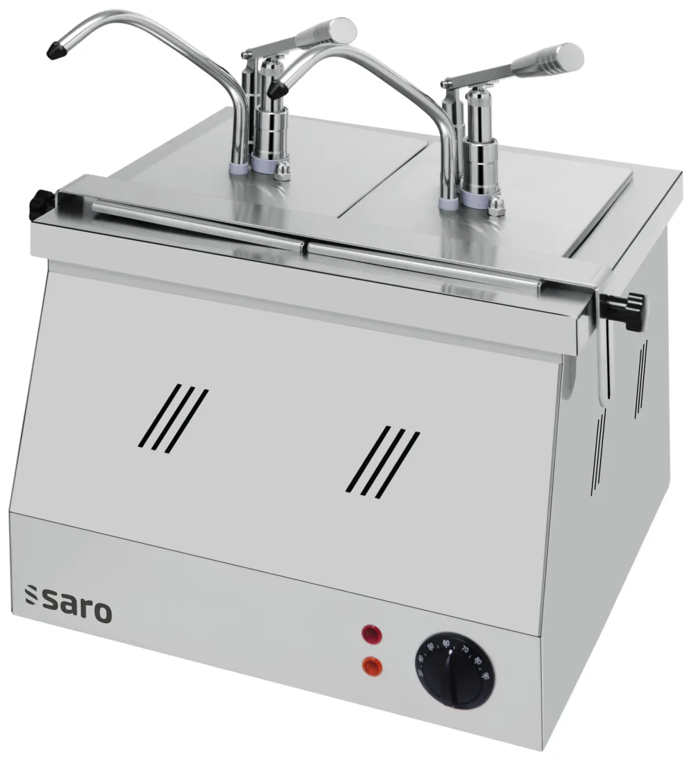 SARO Bain Marie 2 x 1/4 GN 200 mit Dispenser BM-0214