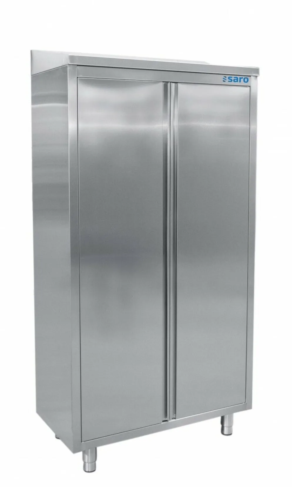 SARO Edelstahlhochschrank 2 Flügeltüren Breite 1000mm
