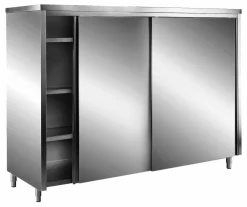 SARO Edelstahl-Lagerschrank mit Schiebetüren, 1000x600 mm
