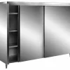 SARO Edelstahl-Lagerschrank mit Schiebetüren, 1200x600 mm