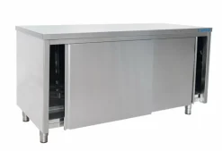 SARO Edelstahlschrank Schiebetür, 700 mm Tiefe, Breite 1200mm