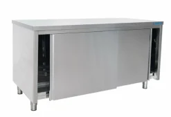 SARO Edelstahlschrank Schiebetür, 600 mm Tiefe, Breite 2000mm
