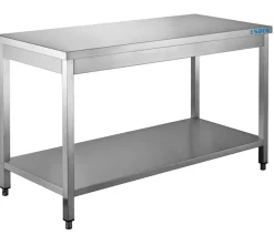 SARO Edelstahltisch mit Grundboden - B 1000 x T 700 mm