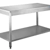 SARO Edelstahltisch mit Grundboden - B 1200 x T 700 mm