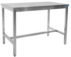 SARO Edelstahltisch ohne Unterblatt - B 1200 x T 700 mm