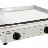 SARO FRY TOP GM610R | Gerillte Griddleplatte | Edelstahl | 3,5 kW