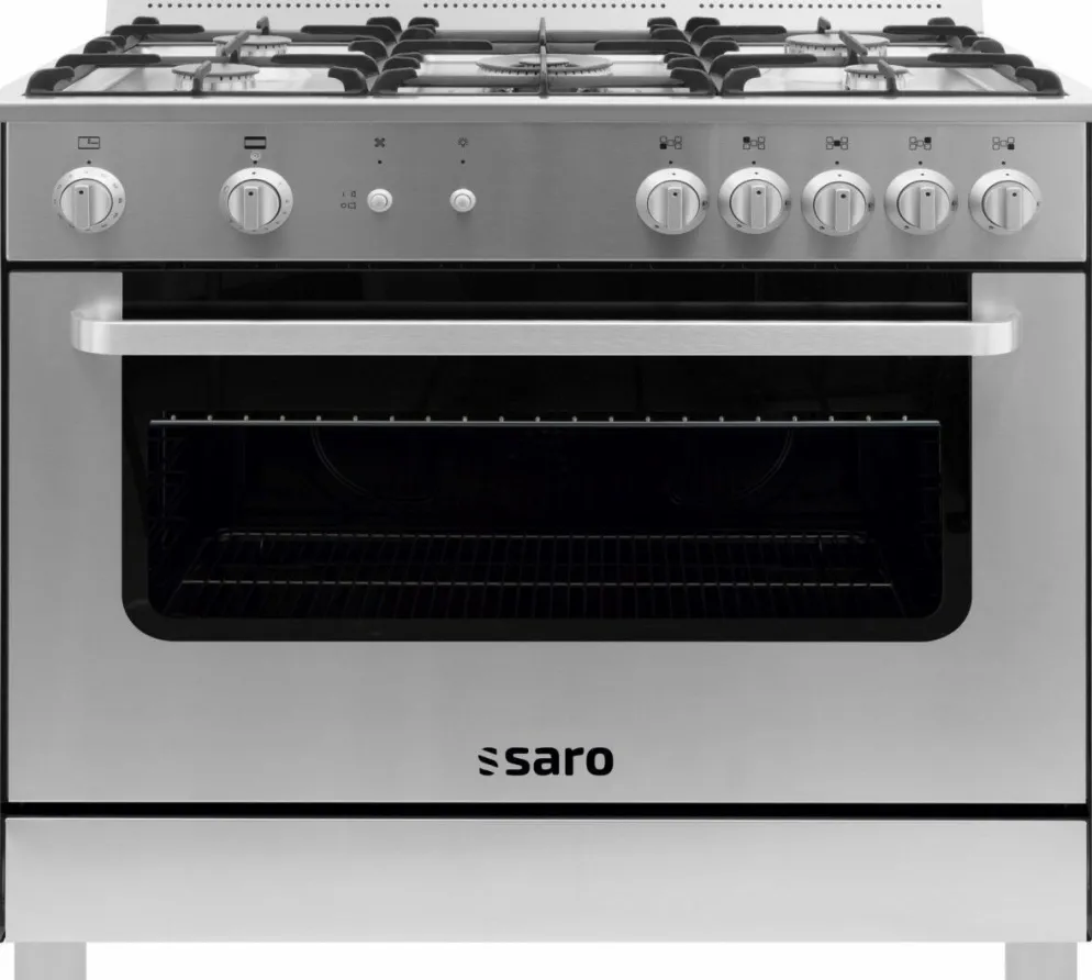 SARO Gas-Herd 5 Brenner mit Gasbackofen TS95C71X