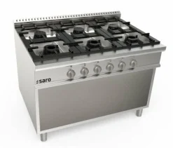 SARO Gasherd offener Unterbau 6 Brenner LQ / CUG6BA