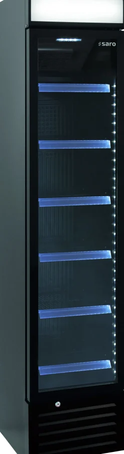 SARO Getränkekühlschrank mit Werbetafel - schmal, DK 134 PRO