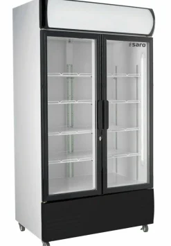 SARO Getränkekühlschrank mit Werbetafel 2-türig GTK 580