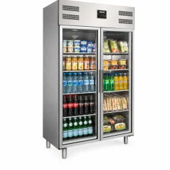 SARO Gewerbekühlschrank mit Glastür 2/1 GN 1200 TNG