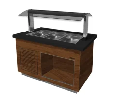 SARO Heißes Buffet Premium SB-H130 braun/schwarz 3x 1/1 GN