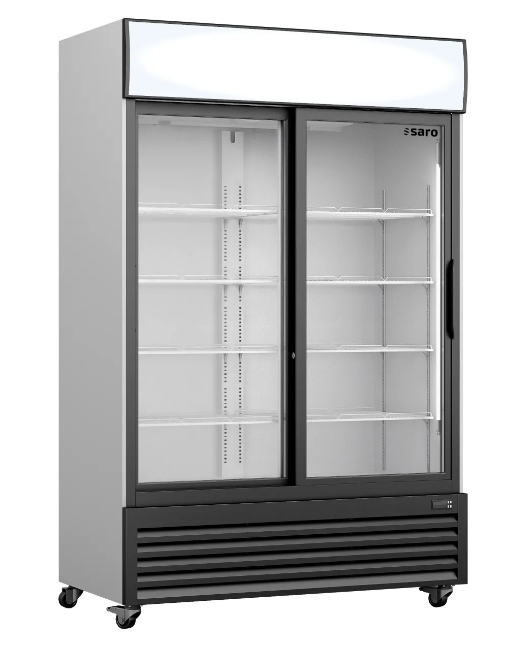 SARO Kühlschrank mit Glasschiebetüren + Werbetafel, GTK 700 SD