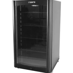 SARO Kühlschrank mit Glastür, schwarz, DK 90