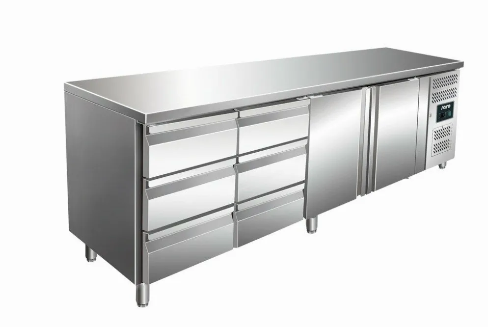 SARO Kühltisch KYLJA 4150 2x 3er Schubladen, 2 Türen