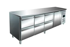 SARO Kühltisch mit 1 Tür + 3x2 Schubladen, KYLJA 4160 TN