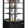 SARO Kühlvitrine mit Doppeltür SC100DT schwarz, 98 Liter
