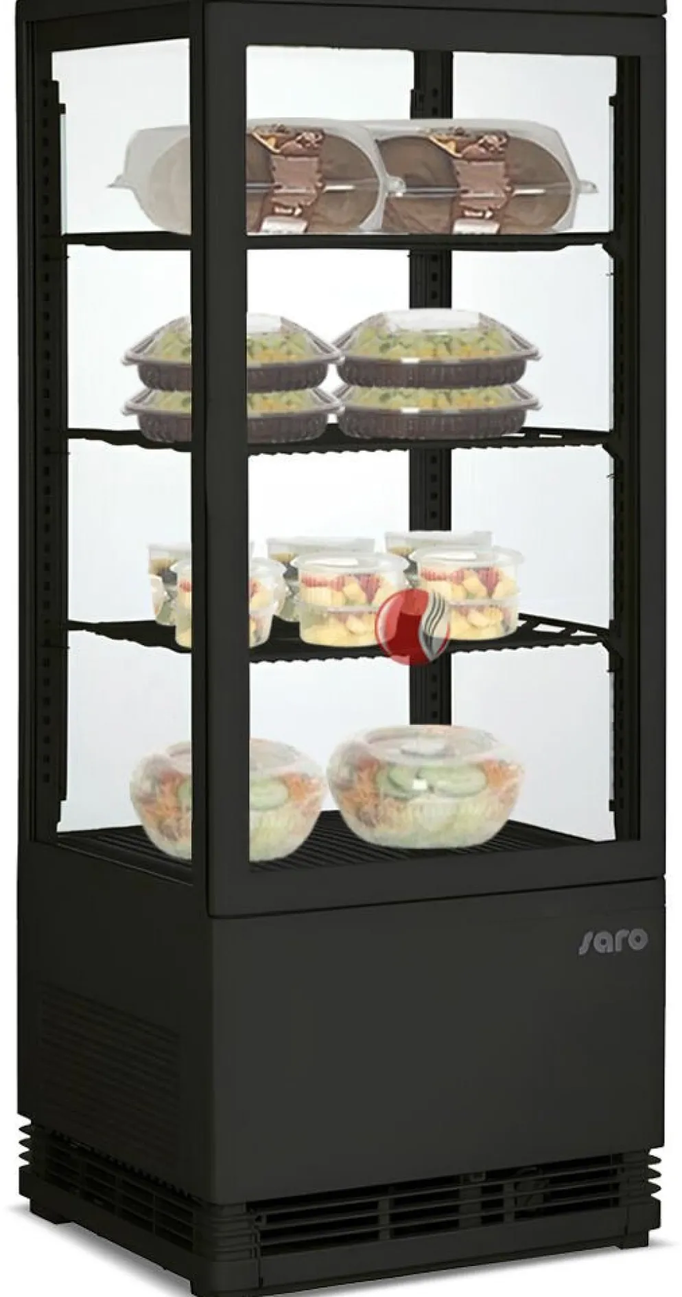 SARO Kühlvitrine SC 80 schwarz, 78 Liter