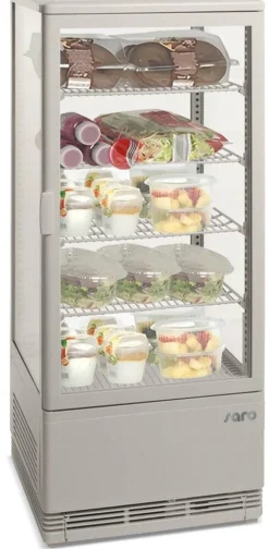 Saro Kühlvitrine SC 100 weiß, 98 Liter, 428x386x110mm