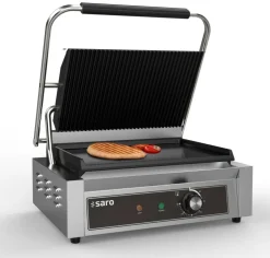 SARO Kontaktgrill PG 1 BGG, Grillplatte oben gerillt, unten glatt