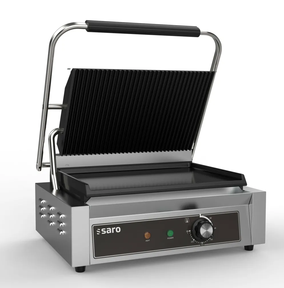 SARO Kontaktgrill PG 1 BGG, Grillplatte oben gerillt, unten glatt