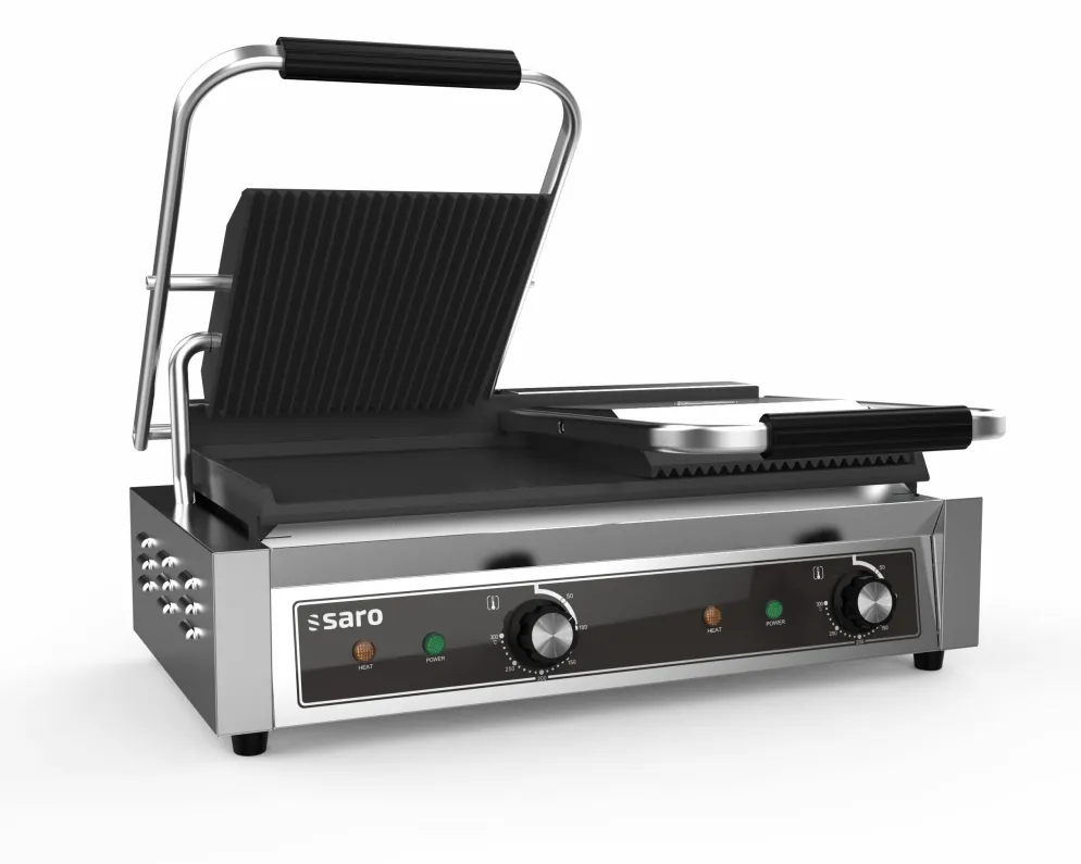 SARO Kontaktgrill PG 2 GG, Grillplatte oben gerillt, unten glatt
