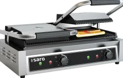 SARO Kontaktgrill PG 2, Grillplatten gerillt