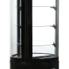 SARO Kuchenvitrine ALESSIA schwarz, 690L, 680x680x1750mm