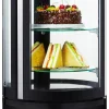 SARO Kuchenvitrine MATILDE schwarz, 100L, 480x480x1030mm