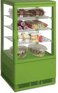 SARO Mini-Umluftkühlvitrine SC 70 grün, 68 L