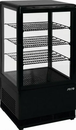 SARO Mini-Umluftkühlvitrine SC 70 schwarz, 68 Liter
