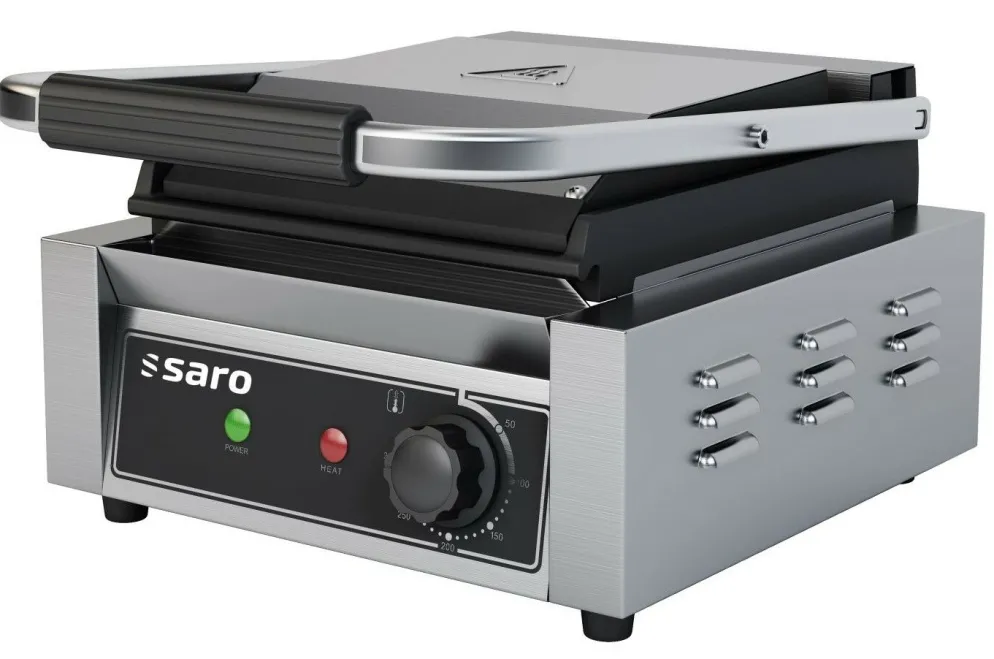 SARO Panini Kontaktgrill PG 1, Grillplatten gerillt