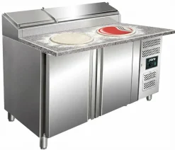 SARO Pizza Belegstation SH 1500mm, Granitarbeitsplatte, 1/3 GN