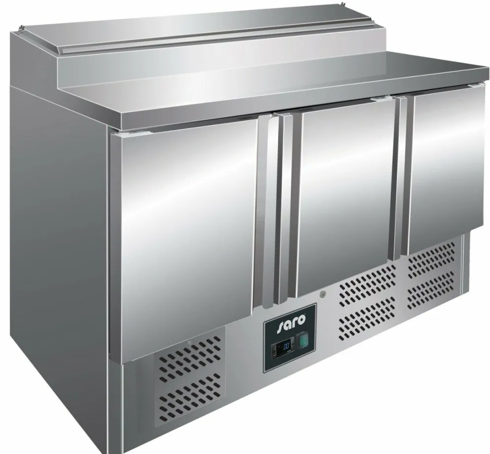SARO Pizzatisch FRAN 1/3 GN, 3-türig, Breite 1370mm