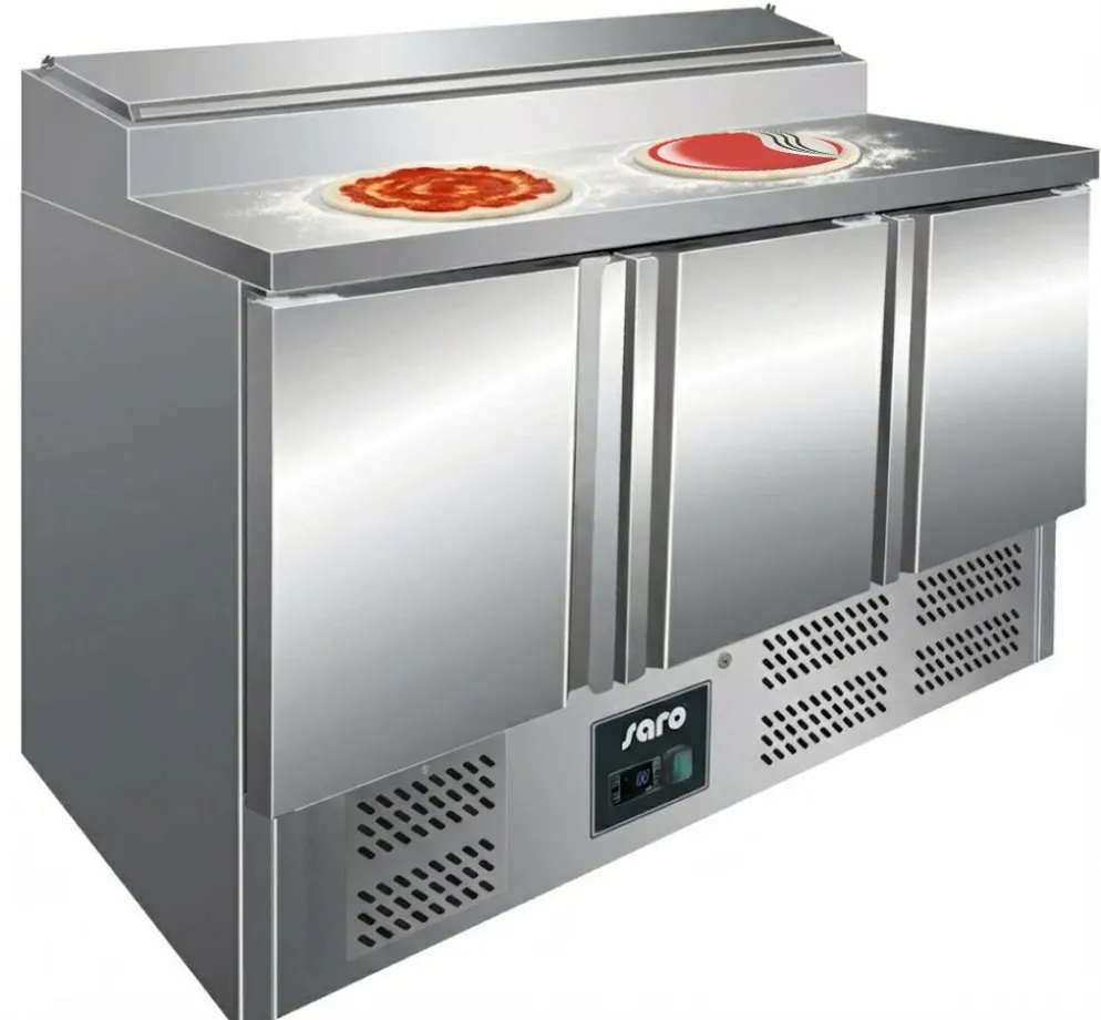 SARO Pizzatisch FRAN 1/3 GN, 3-türig, Breite 1370mm