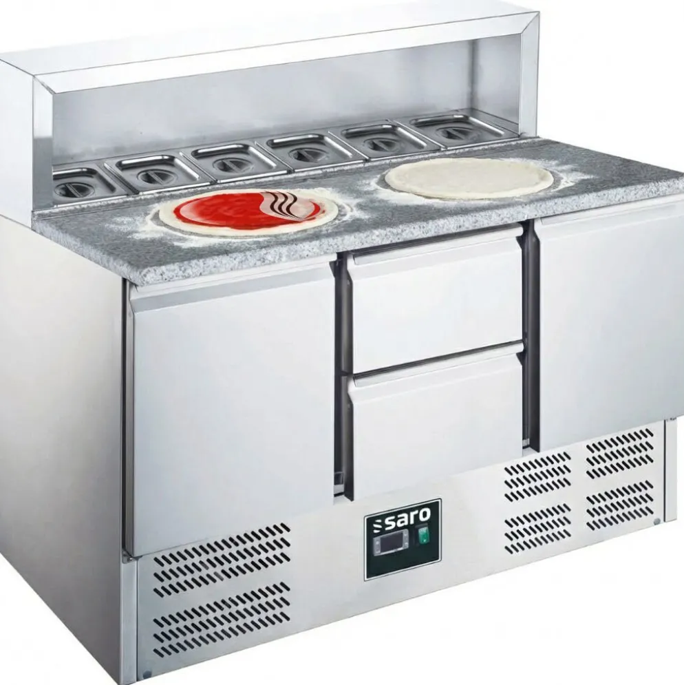 SARO Pizzatisch Kühltisch EPS903 2/2, Breite 1368mm
